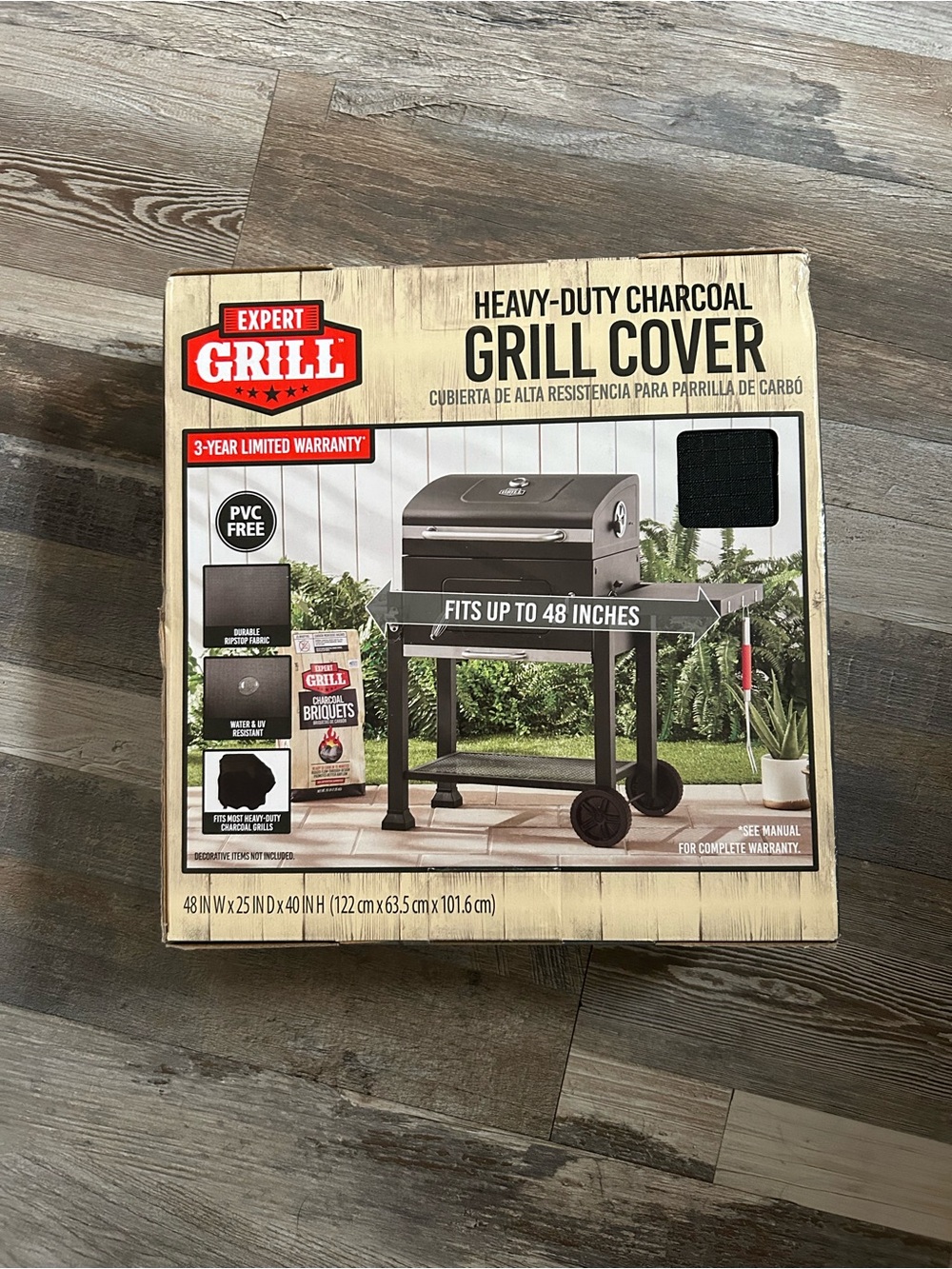 Heavy-Duty Charcoal Grill Cover - Black - Picture 3 of 3